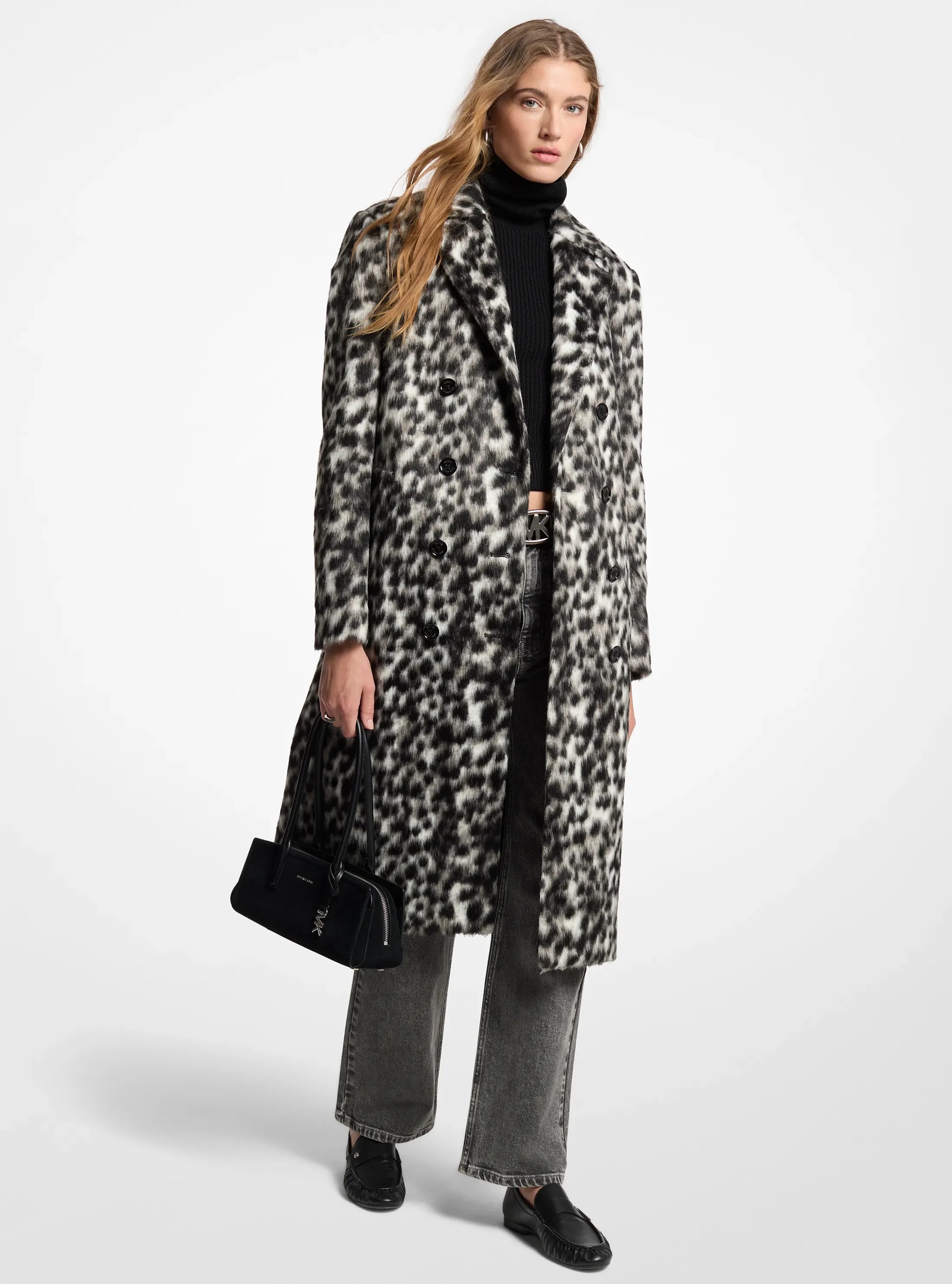 MICHAEL KORS LEOPARD PRINT FAUX FUR ΠΑΛΤΟ