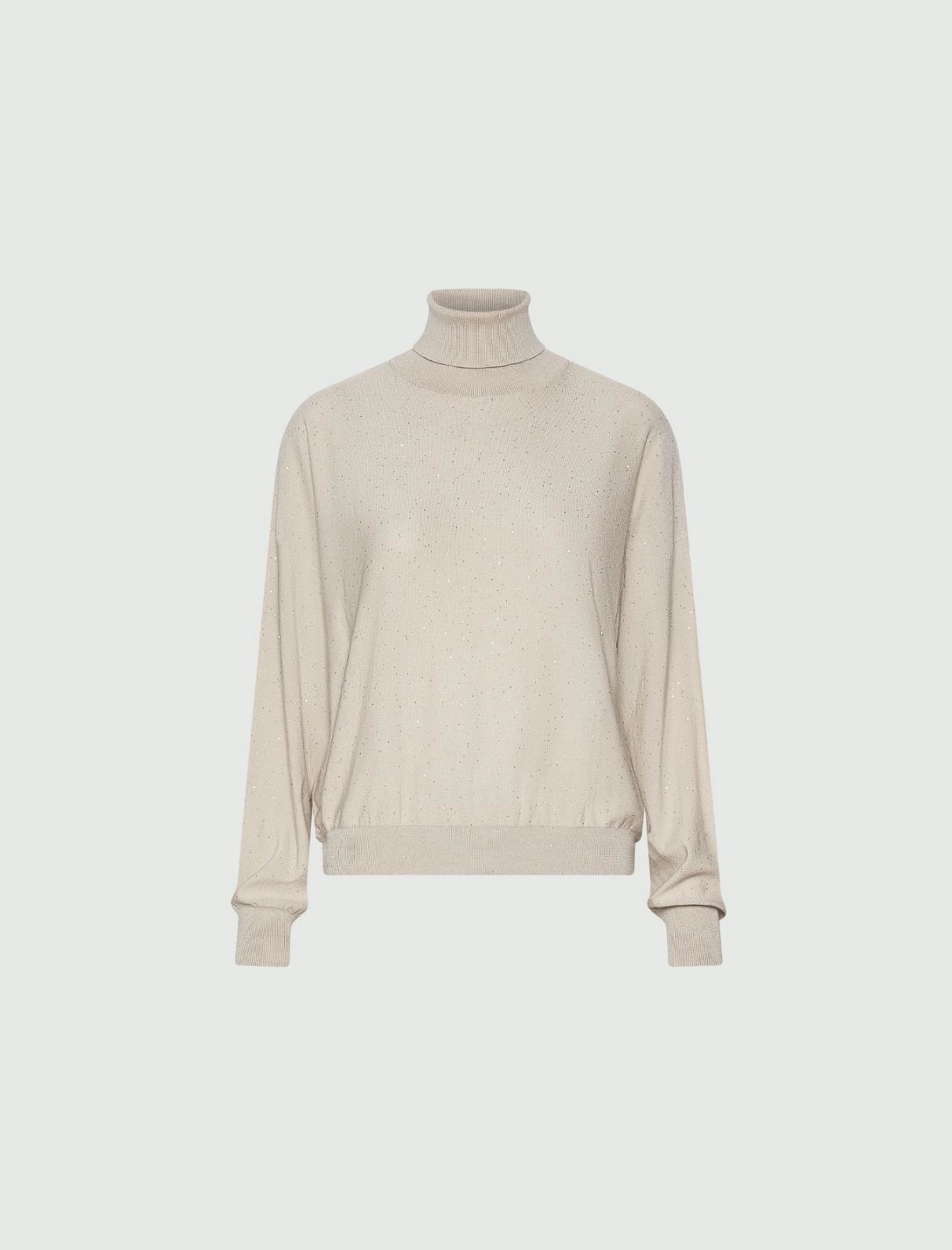 MARELLA MONOCHROME MLLGESTO MICRO SEQUIN MOCK POLO NECK ΠΛΕΚΤΟ
