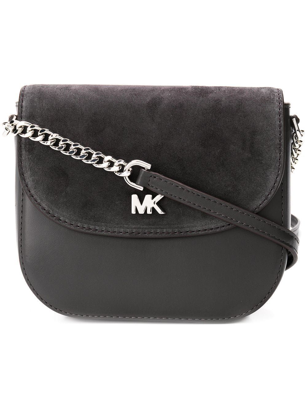 MICHAEL KORS DOME HALF LEATHER & HALF SUEDE CROSSBODY