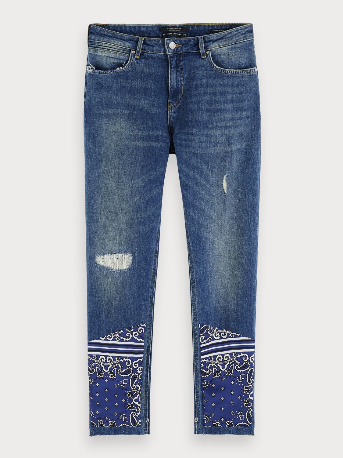 SCOTCH & SODA CROPPED PETIT AMI SLIM BOYFRIEND FIT JEAN