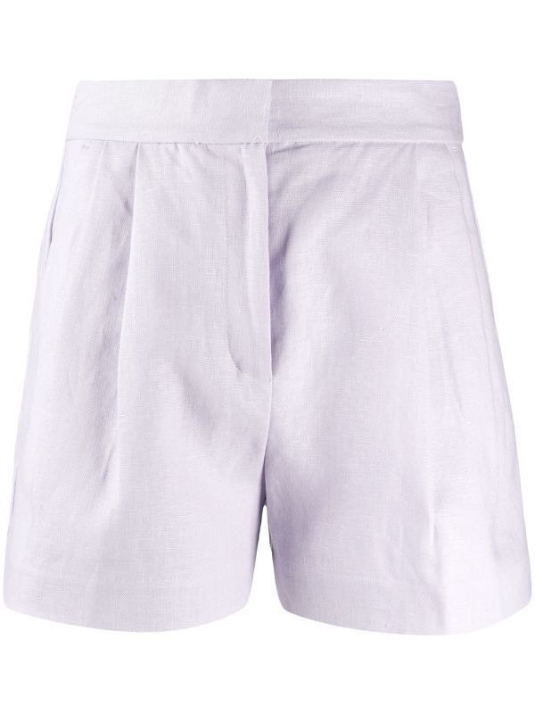 MICHAEL KORS PLEATED LINEN SHORTS