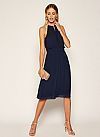 MICHAEL KORS PLEATED MIDI COCKTAIL ΦΟΡΕΜΑ