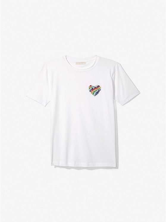 MICHAEL KORS HEART LOGO ORGANIC COTTON T-SHIRT