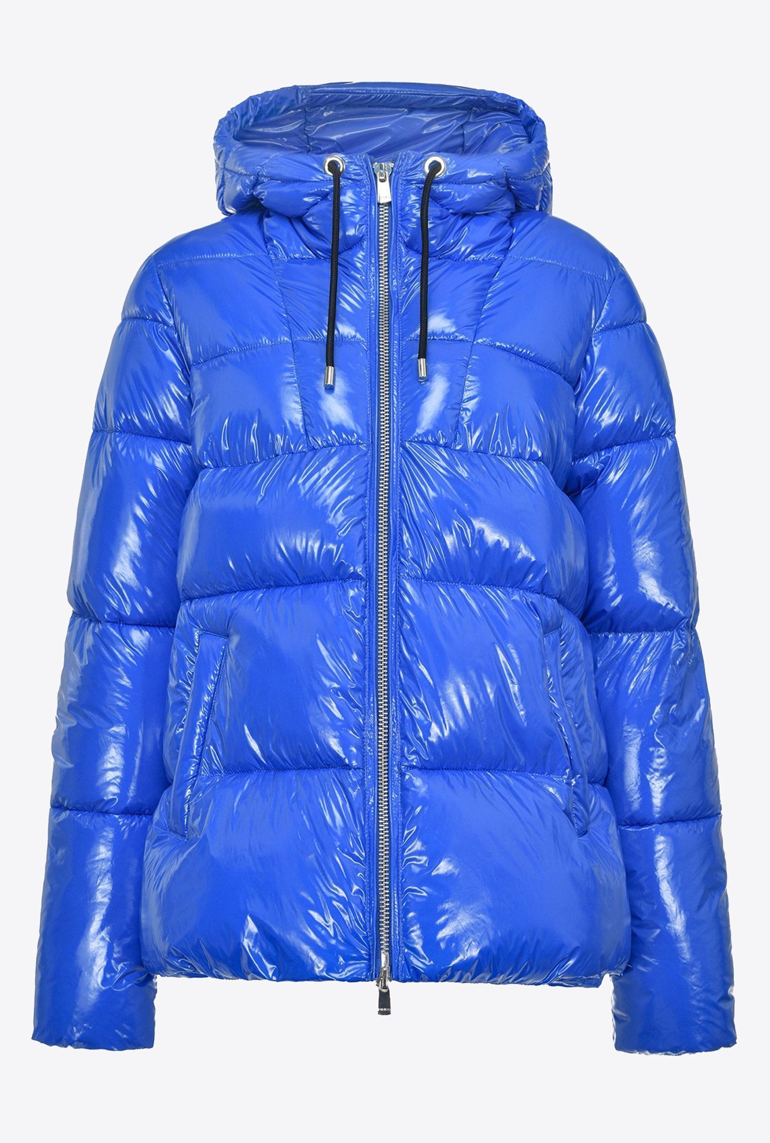 PINKO ELEODORO 2 HOODED CRYSTAL NYLON DOWN JACKET