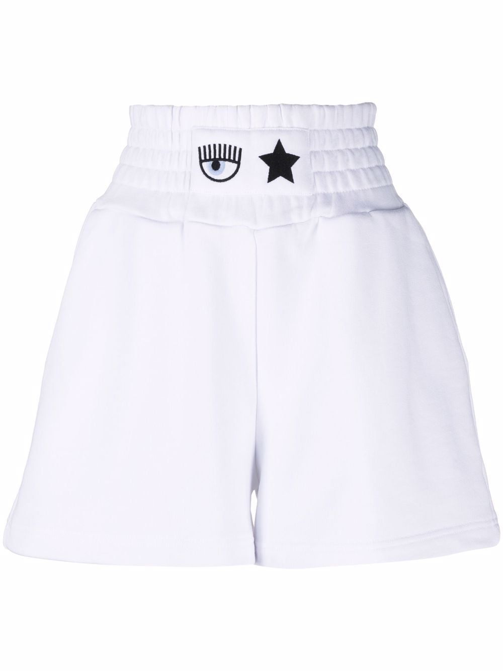 CHIARA FERRAGNI EYE LOGO TRACK-SHORTS