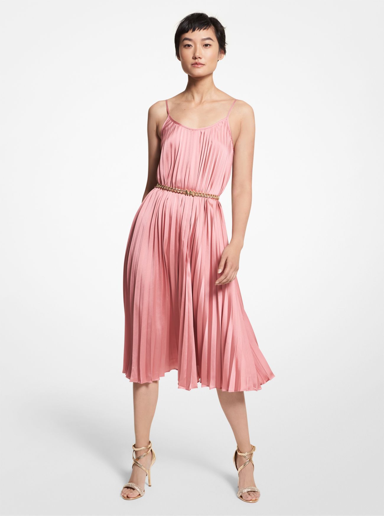 MICHAEL KORS PLEATED SATIN ΦΟΡΕΜΑ