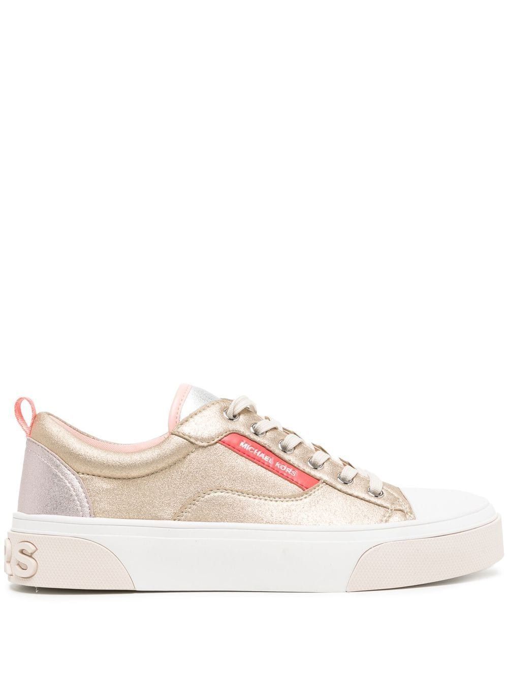 MICHAEL KORS OSCAR METALLIC SUEDE SNEAKER