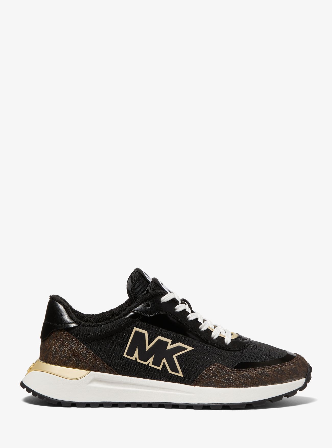 MICHAEL KORS BOLT NYLON AND LOGO SNEAKERS