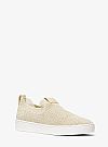 MICHAEL KORS JUNO METALLIC STRETCH KNIT SLIP ON SNEAKER