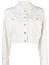 MICHAEL KORS CROPPED STRETCH DENIM JACKET