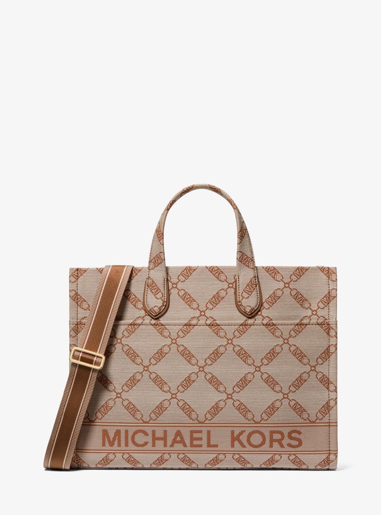 MICHAEL KORS GIGI LARGE EMPIRE LOGO JACQUARD ΤΣΑΝΤΑ