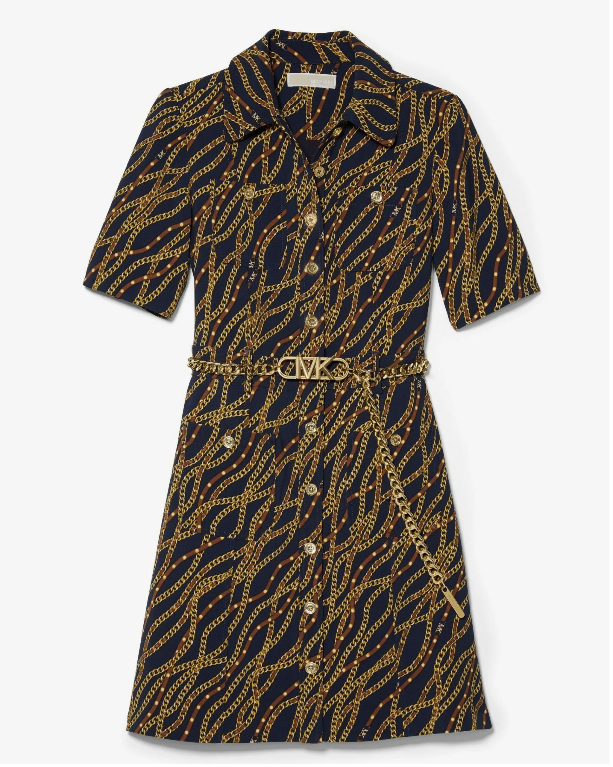 MICHAEL KORS STATUS PRINT TWILL BELTED ΦΟΡΕΜΑ