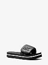 MICHAEL KORS FAUX LEATHER PLATFORM SLIDES