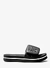 MICHAEL KORS FAUX LEATHER PLATFORM SLIDES