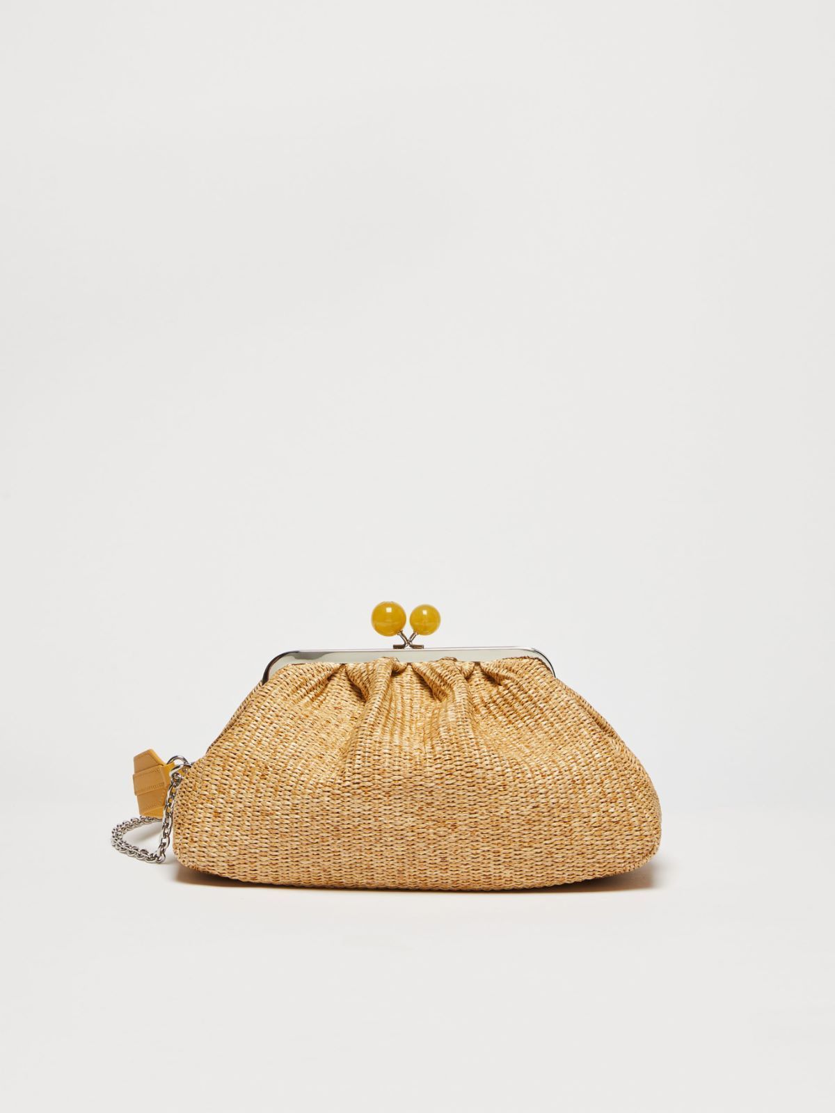WEEKEND MAX MARA FORTUNA MEDIUM PASTICCINO RAFFIA ΤΣΑΝΤΑ