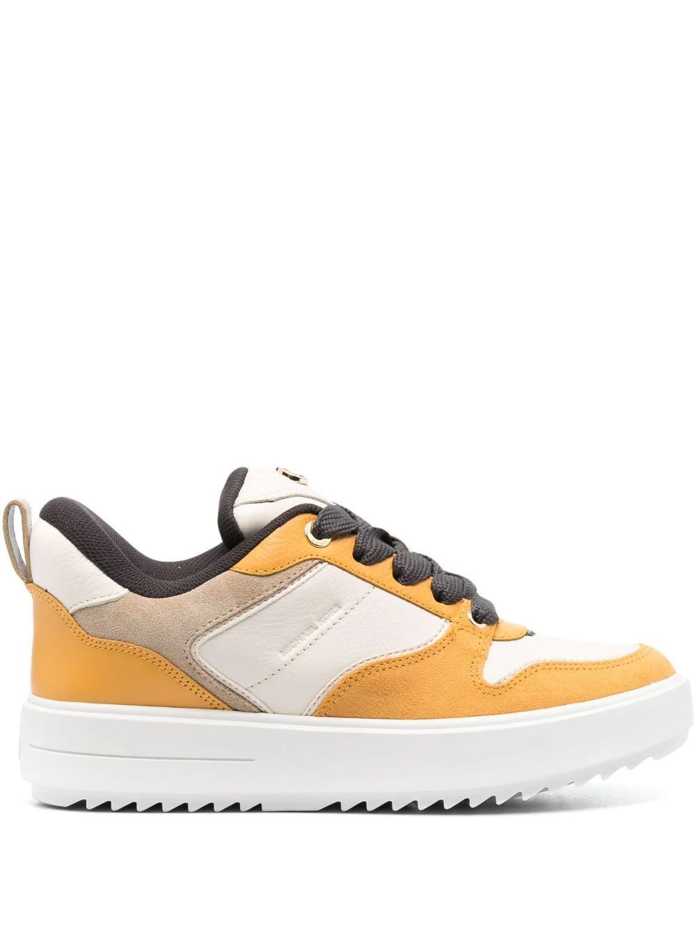 MICHAEL KORS RUMI COLOR-BLOCK LEATHER PLATFORM SNEAKERS