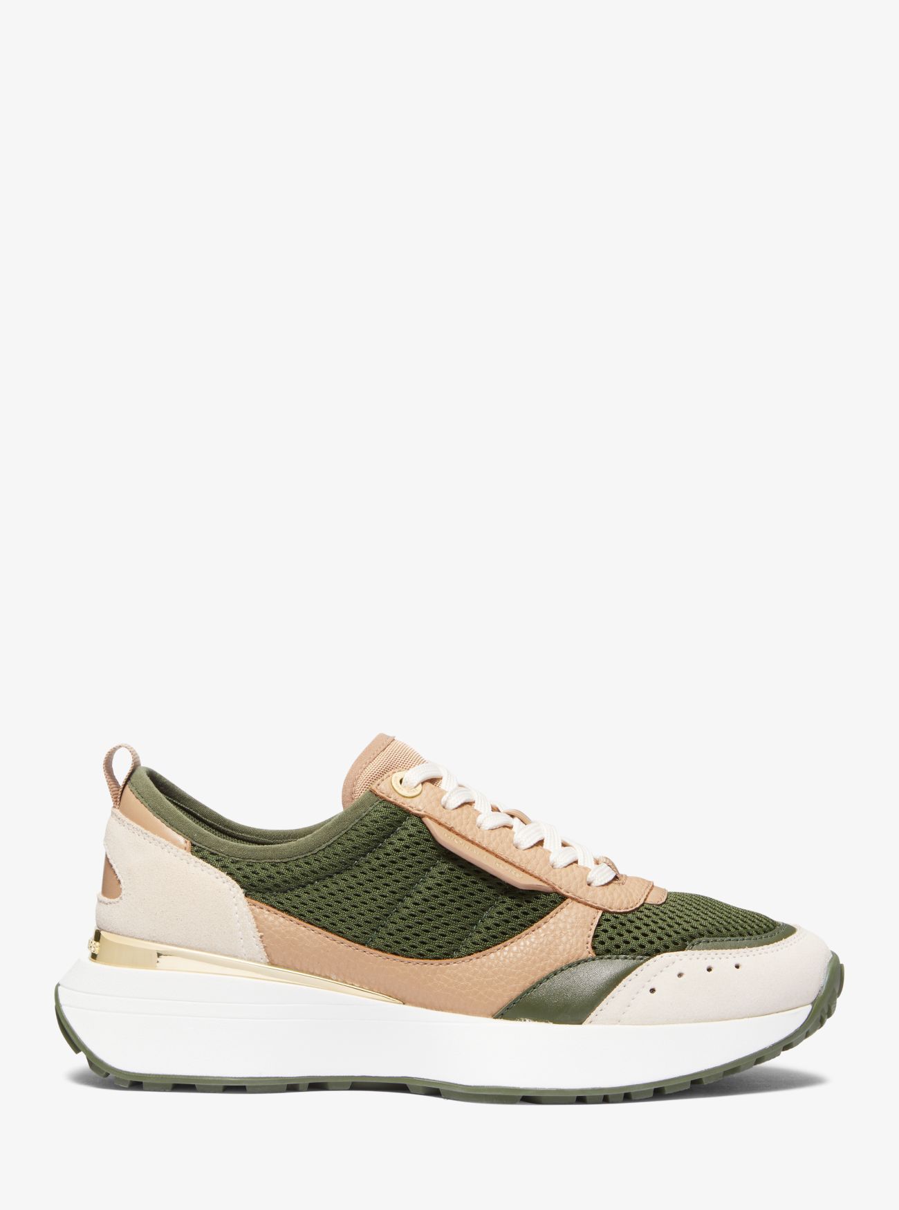 MICHAEL KORS FLYNN MESH & LEATHER SNEAKERS