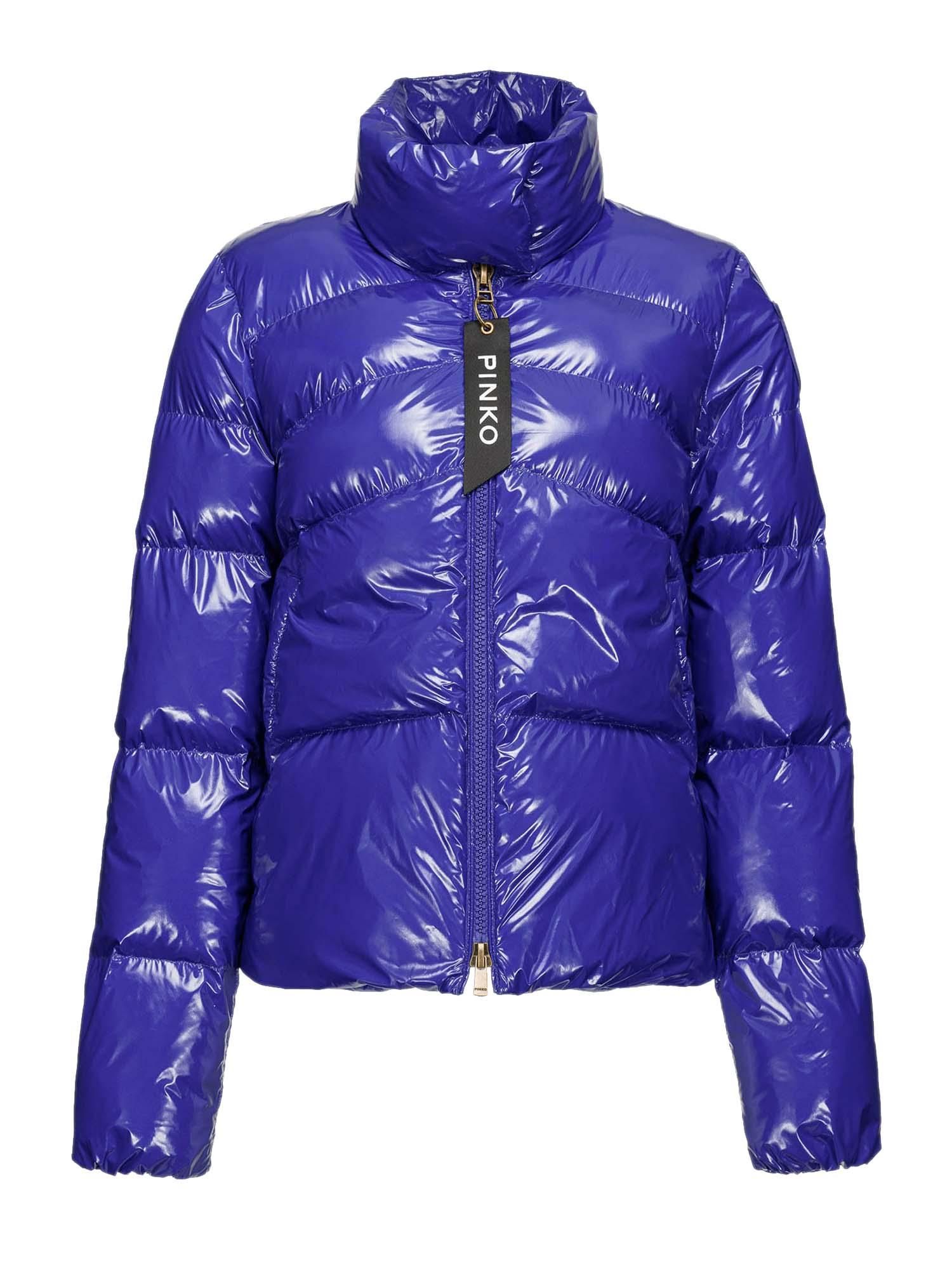 PINKO MICRO 3 CRYSTAL CABAN NYLON DOWN JACKET