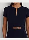 LAUREN RALPH LAUREN BELTED GEORGETTE ΦΟΡΕΜΑ