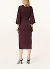 LAUREN RARPH LAUREN STRETCH JERSEY TIE-FRONT MIDI ΦΟΡΕΜΑ