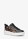 MICHAEL KORS EMMET ANIMAL PRINT CALF HAIR AND LEATHER SNEAKERS