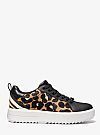 MICHAEL KORS EMMET ANIMAL PRINT CALF HAIR AND LEATHER SNEAKERS