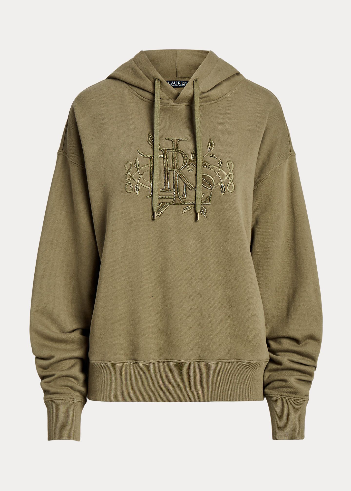LAUREN RALPH LAUREN BEADED-LOGO FRENCH TERRY ΦΟΥΤΕΡ
