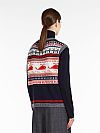 WEEKEND MAX MARA SUGHERO JACQUARD-KNIT WOOL & ALPACA ΓΙΛΕΚΟ
