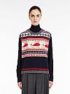 WEEKEND MAX MARA SUGHERO JACQUARD-KNIT WOOL & ALPACA ΓΙΛΕΚΟ