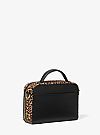 MICHAEL KORS ESTELLE SMALL LEOPARD PRINT CALF HAIR SATCHEL ΤΣΑΝΤΑ
