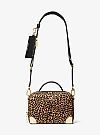 MICHAEL KORS ESTELLE SMALL LEOPARD PRINT CALF HAIR SATCHEL ΤΣΑΝΤΑ
