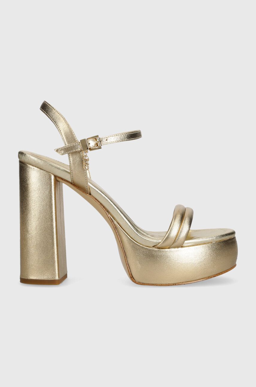 MICHAEL KORS LACI METALLIC LEATHER PLATFORM ΠΕΔΙΛΑ