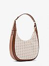 MICHAEL KORS PRESTON LARGE EMPIRE SIGNATURE LOGO CRESCENT TOP ZIP HOBO SHOULDER ΤΣΑΝΤΑ