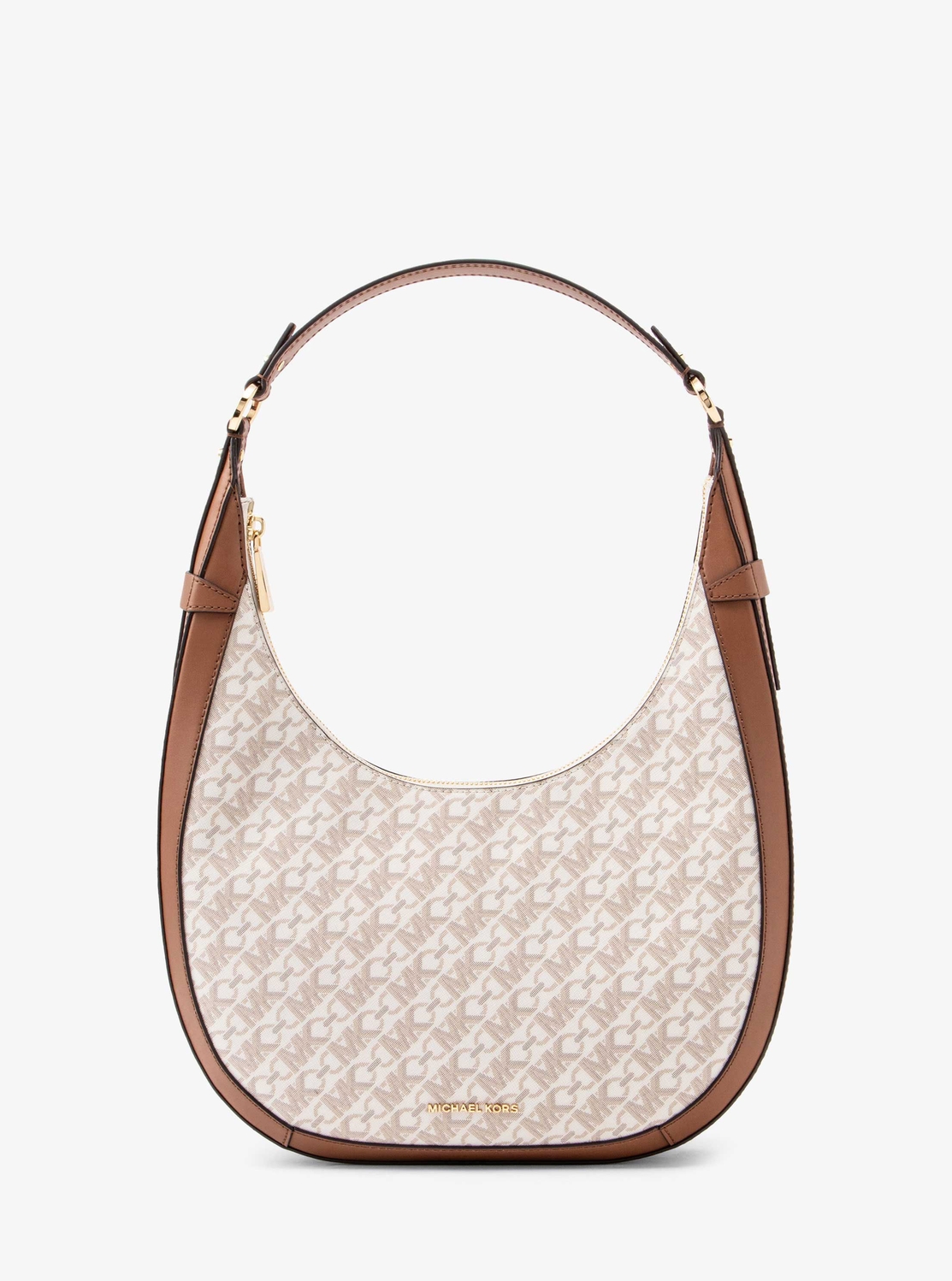 MICHAEL KORS PRESTON LARGE EMPIRE SIGNATURE LOGO CRESCENT TOP ZIP HOBO SHOULDER ΤΣΑΝΤΑ