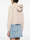 MICHAEL KORS CROPPED ZIP-UP HOODIE