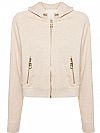 MICHAEL KORS CROPPED ZIP-UP HOODIE