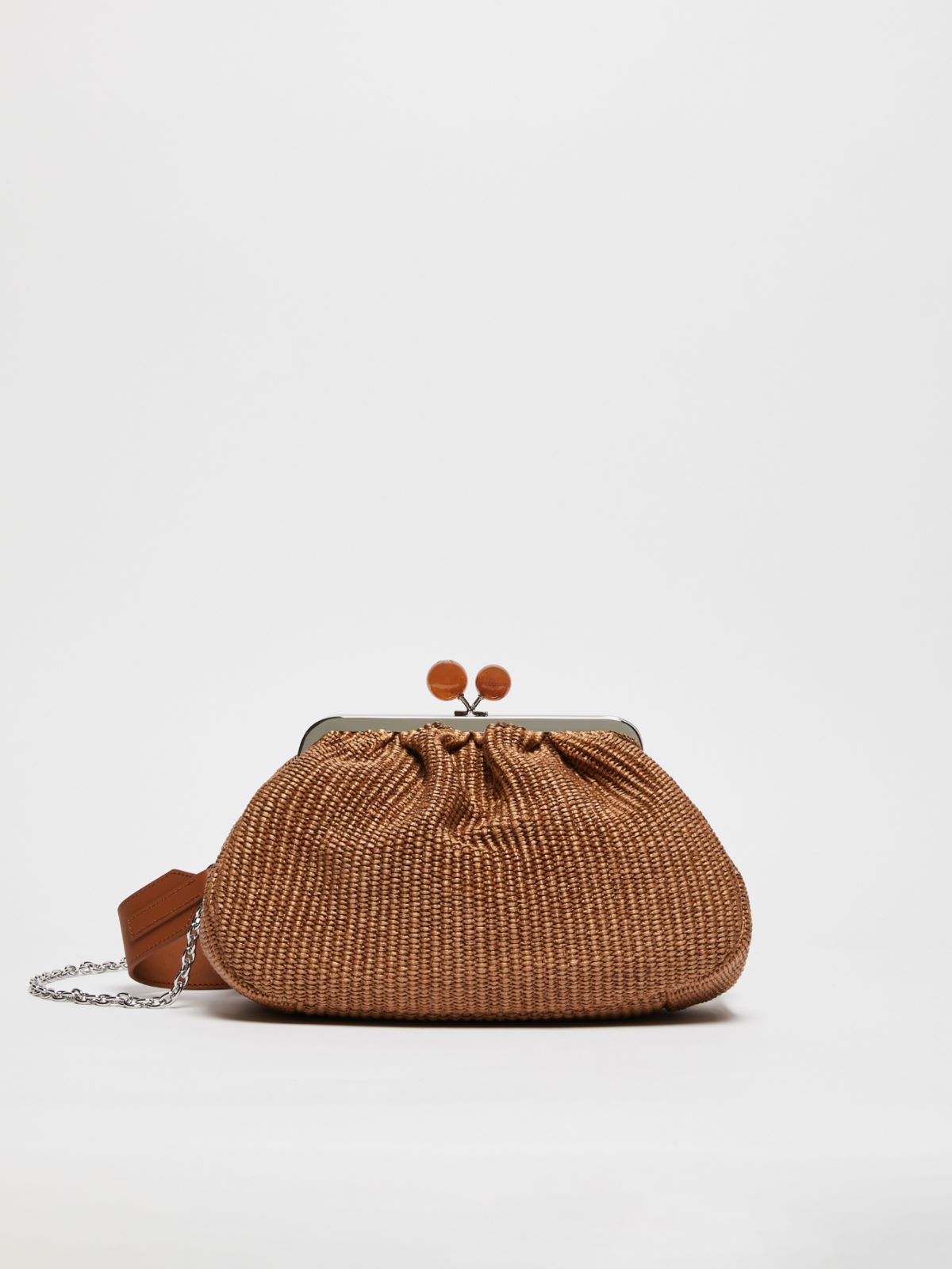 WEEKEND MAX MARA FORTUNA MEDIUM PASTICCINO RAFFIA ΤΣΑΝΤΑ