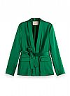 SCOTCH & SODA SATIN SINGLE BREASTED BLAZER