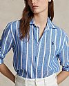 POLO RALPH LAUREN RELAXED FIT STRIPED LINEN ΠΟΥΚΑΜΙΣΟ