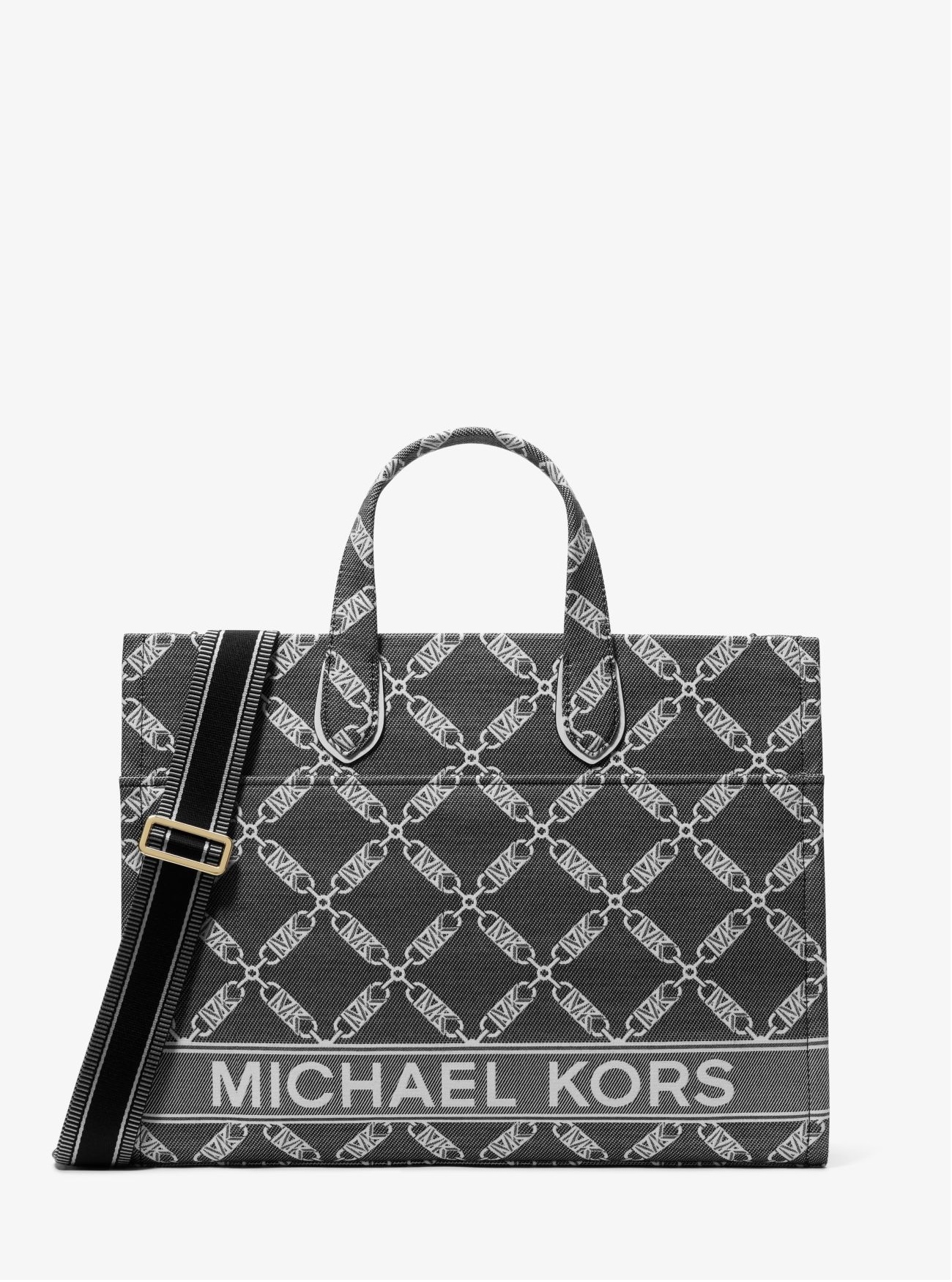 MICHAEL KORS GIGI LARGE EMPIRE LOGO JACQUARD ΤΣΑΝΤΑ