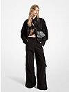 MICHAEL KORS LOGO TAPE WOVEN ANORAK JACKET
