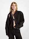MICHAEL KORS LOGO TAPE WOVEN ANORAK JACKET