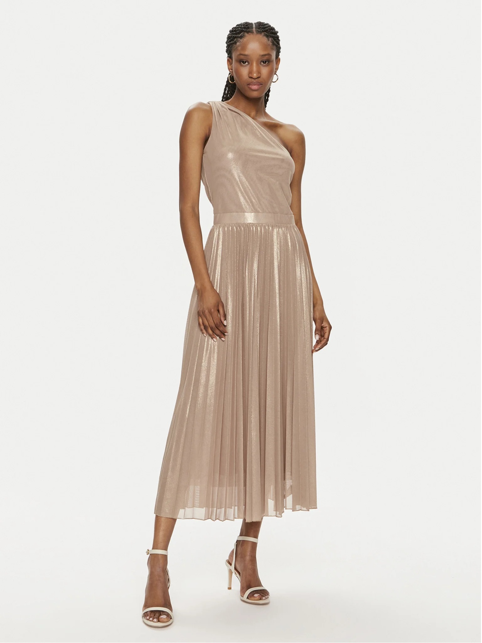 MARELLA NANDINA ONE SHOULDER LUREX ΦΟΡΕΜΑ
