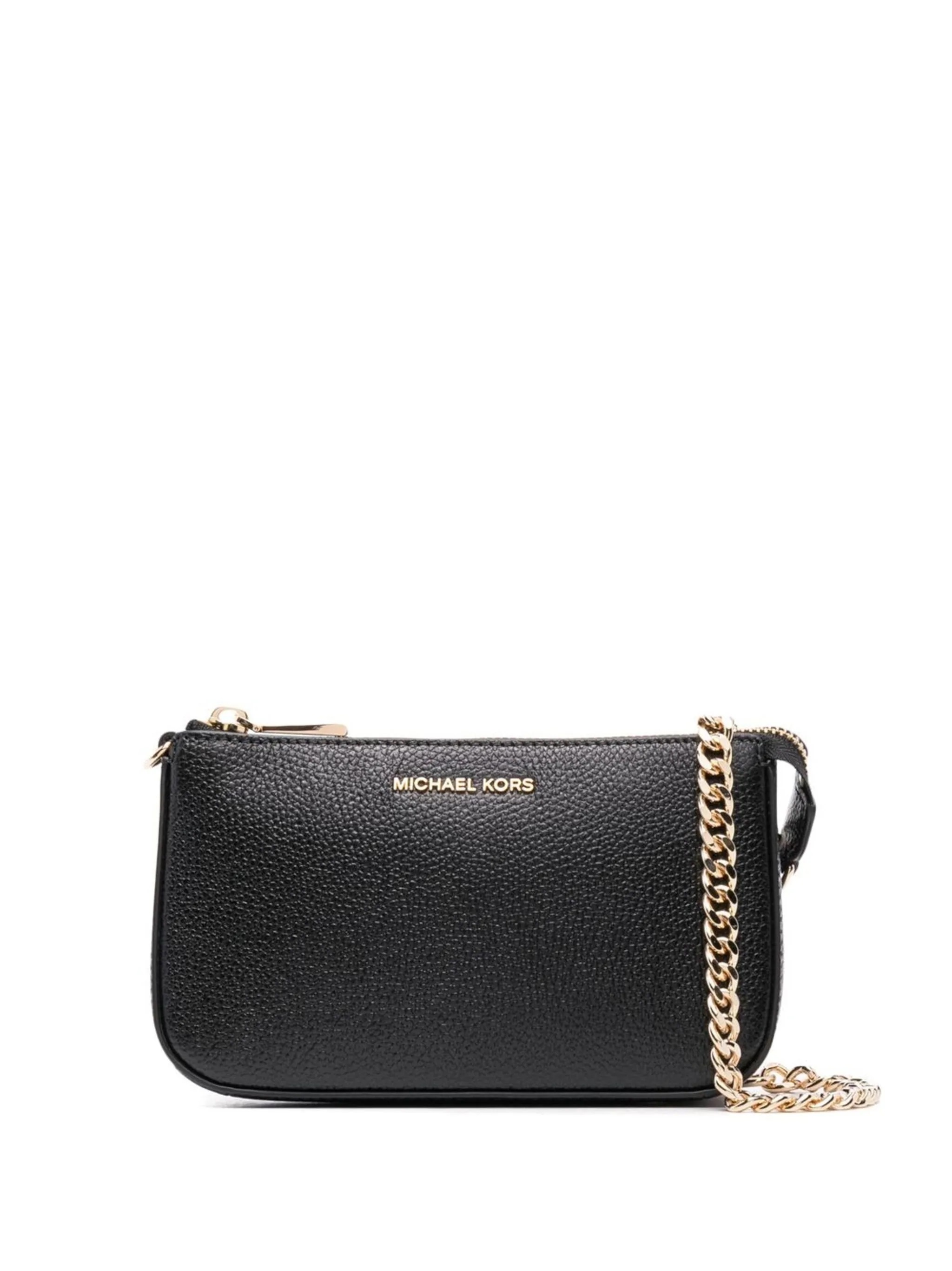 MICHAEL KORS LEATHER CHAIN CLUTCH