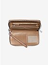 MICHAEL KORS JET SET TRAVEL LARGE PEBBLED LEATHER CONTINENTAL ΠΟΡΤΟΦΟΛΙ