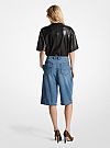 MICHAEL KORS PLEATED DENIM BERMUDA 