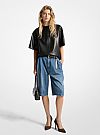 MICHAEL KORS PLEATED DENIM BERMUDA 