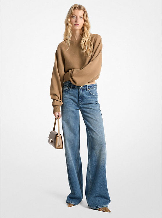 MICHAEL KORS DENIM WIDE-LEG ΤΖΙΝ