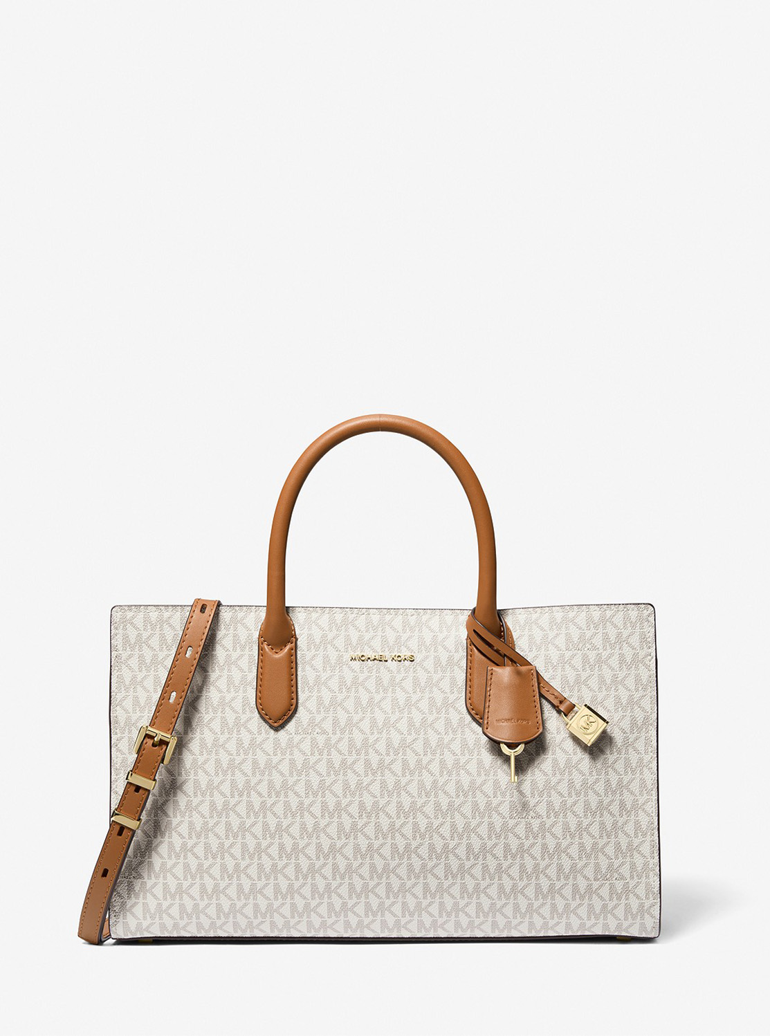 MICHAEL KORS SCARLETT SIGNATURE LOGO MEDIUM SATCHEL ΤΣΑΝΤΑ