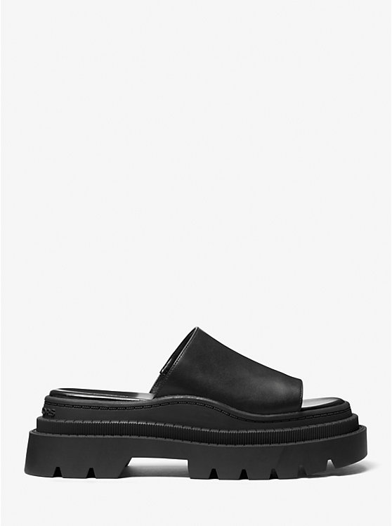 MICHAEL KORS KENDRA LEATHER PLATFORM SLIDE ΠΕΔΙΛΑ